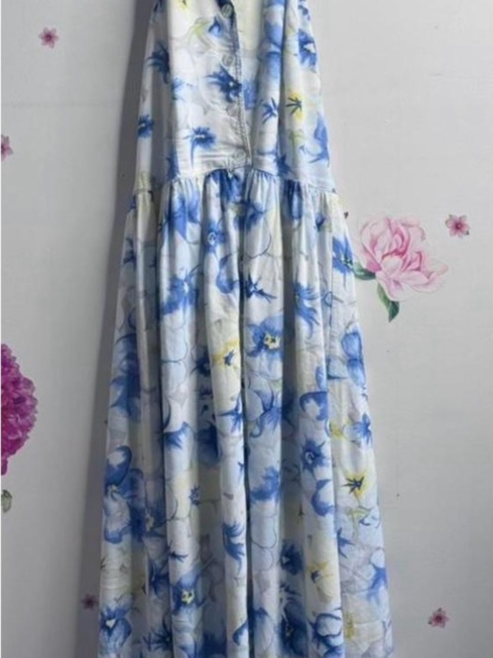 Blue Floral Maxi Dress